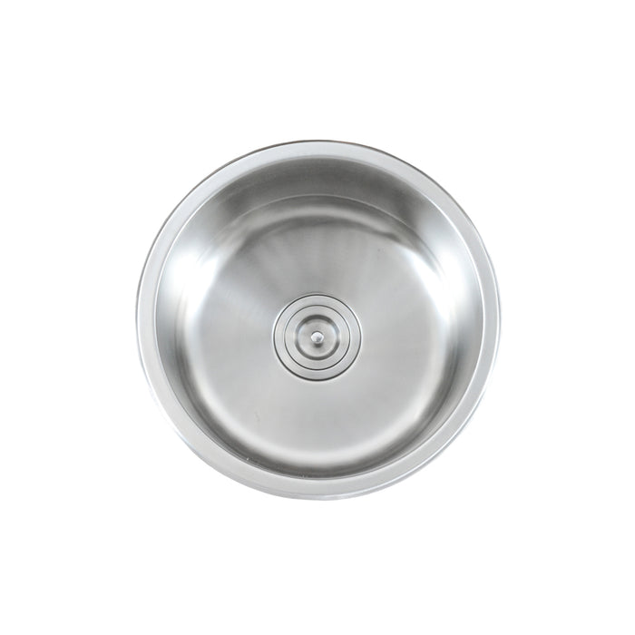 KBFMORE™ 18" Round Stainless Steel Kitchen Bar Sink