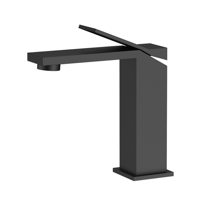 KBFMORE™ 6" Matte Black Square Single Handle Bathroom Faucet