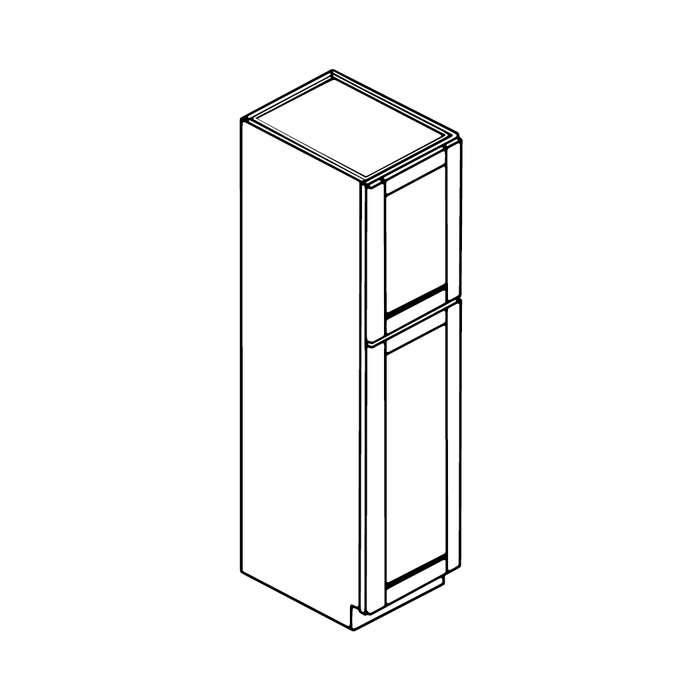 Two Door Tall Pantry Cabinet (Shaker White/Framed/RTA)