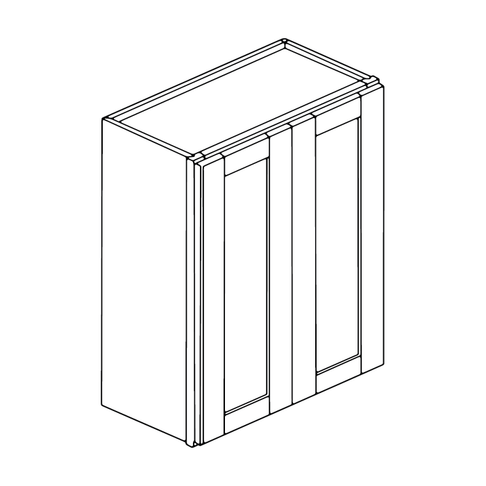 Double Door Wall Cabinet (Shaker Gray Green/Framed/RTA)