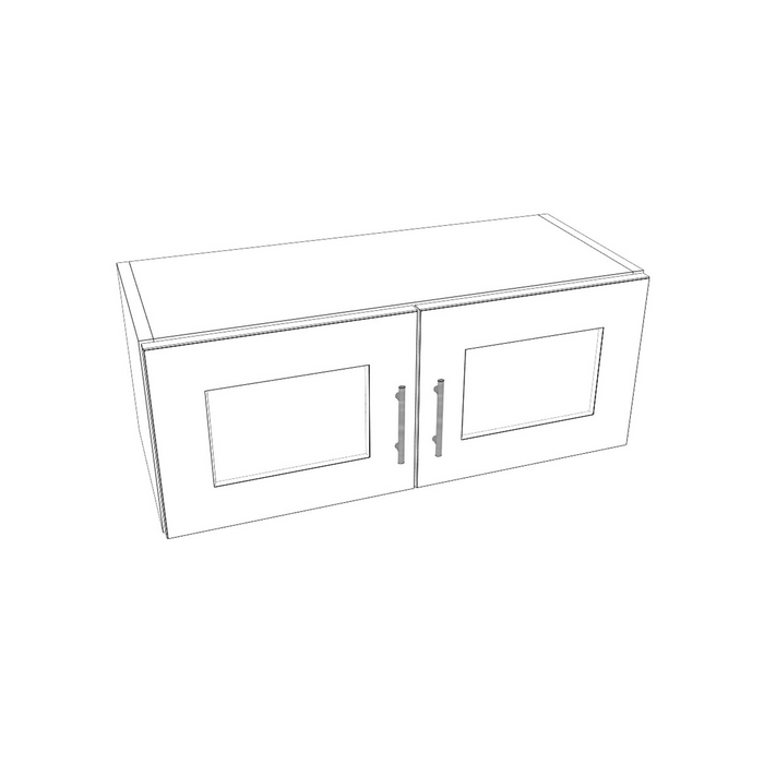 Double Door Bridge Wall Cabinet (Shaker Beige/Frameless/Assembled)