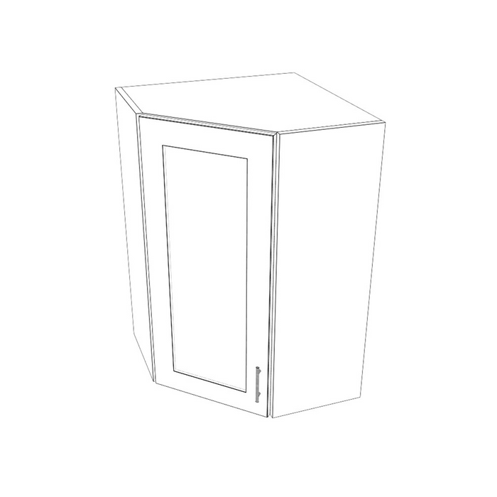 Diagonal Corner Wall Cabinet (Shaker Forest Green/Frameless/Assembled)
