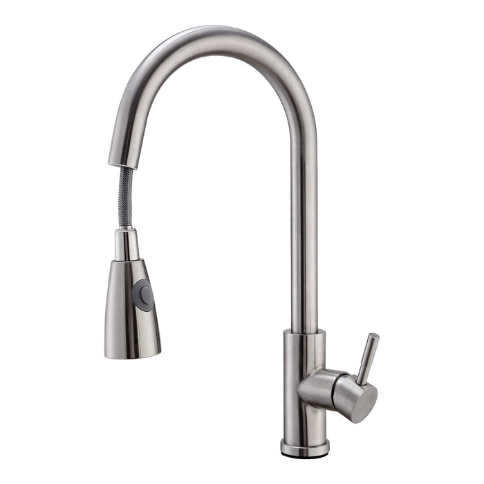 KBFMORE™ 17.5" Pull Down Kitchen Faucet with Double Function Spray Head