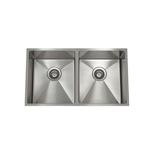 KBFMORE™ 31" Stainless Steel Double Bowl 20mm (3/4") Radius Kitchen Sink