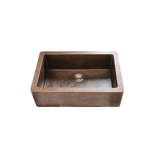 KBFMORE™ 33" Copper Single Bowl Farmhouse Kitchen Sink
