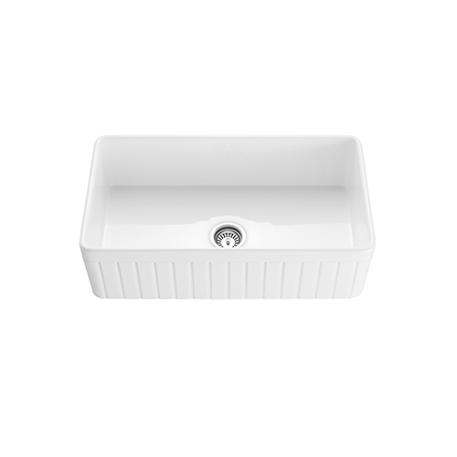 KBFMORE™ 33" Fireclay Single Bowl Farmhouse Kitchen Sink