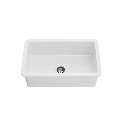 KBFMORE™ 32" Fireclay Single Bowl Dual Mount Kitchen Sink
