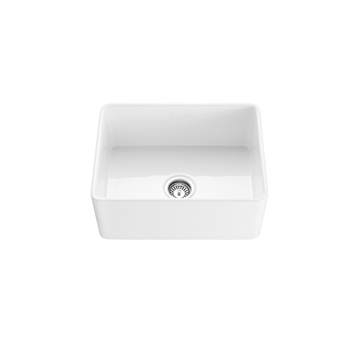 KBFMORE™ 24" Fireclay Single Bowl Farmhouse Kitchen Sink