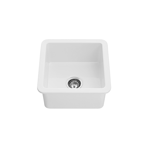 KBFMORE™ 18" Fireclay Single Bowl Dual Mount Kitchen Sink