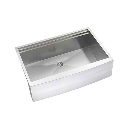 KBFMORE™ 33" Stainless Steel Single Bowl Farmhouse Workstation Kitchen Sink with Accessories