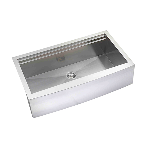 KBFMORE™ 36" Stainless Steel Single Bowl Farmhouse Workstation Kitchen Sink with Accessories