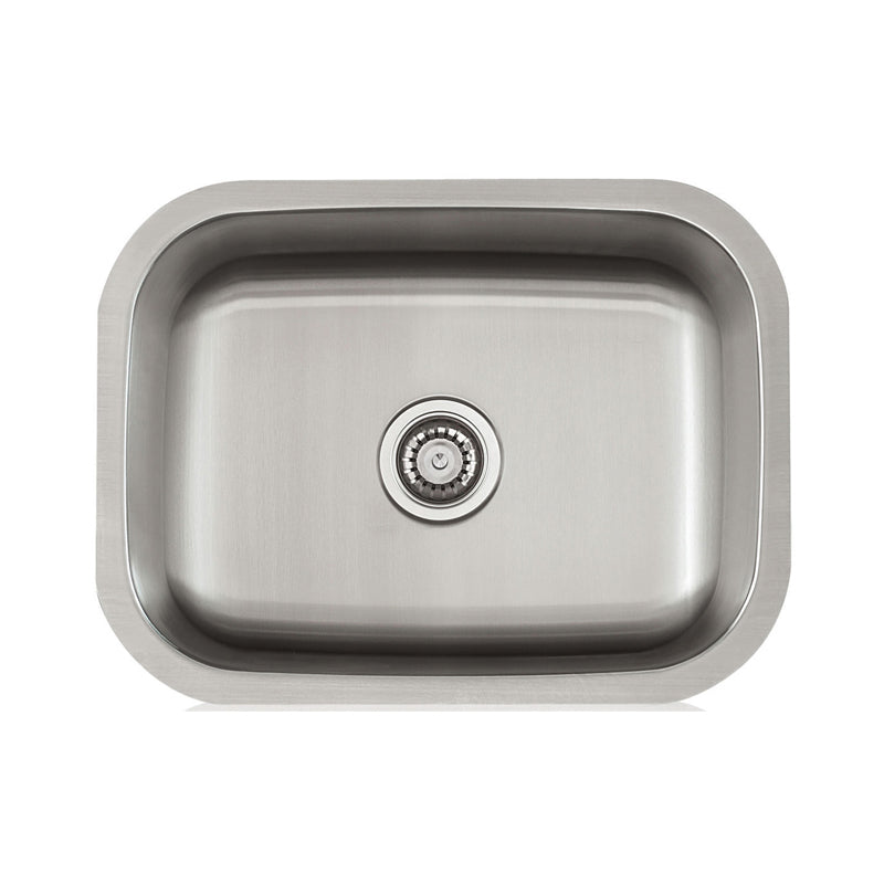 23" Stainless Steel Single Bowl Classic Kitchen Sink