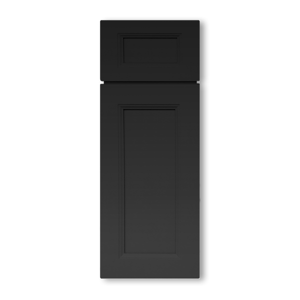Modified Shaker Black Cabinets