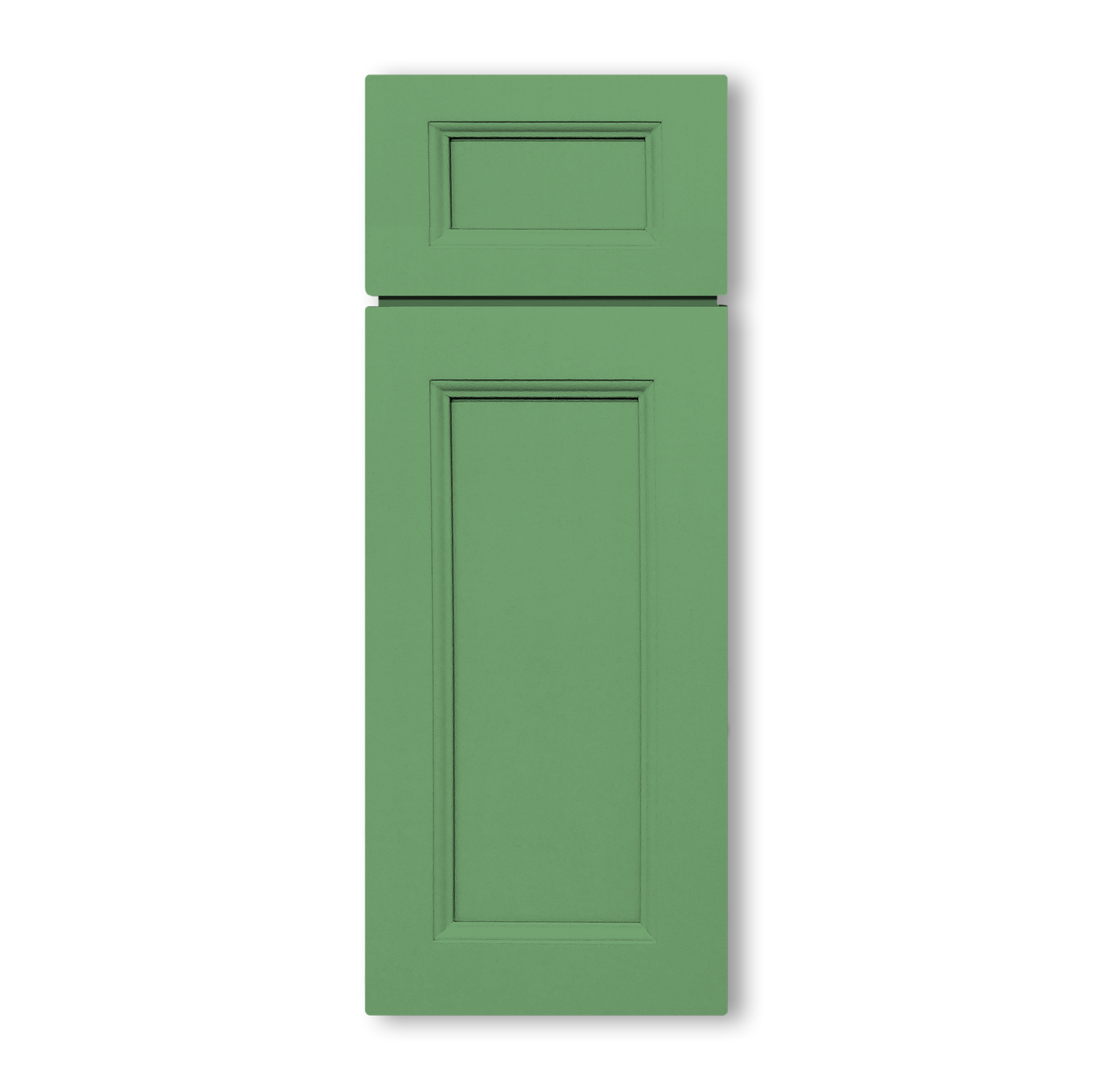 Modified Shaker Emerald Green Cabinets