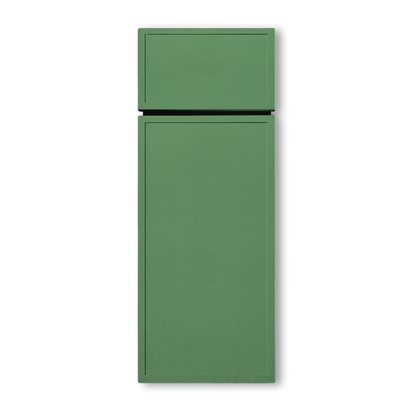 Slim Shaker Emerald Green Cabinets