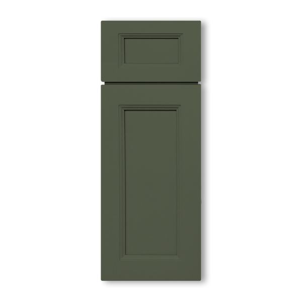 Modified Shaker Forest Green Cabinets