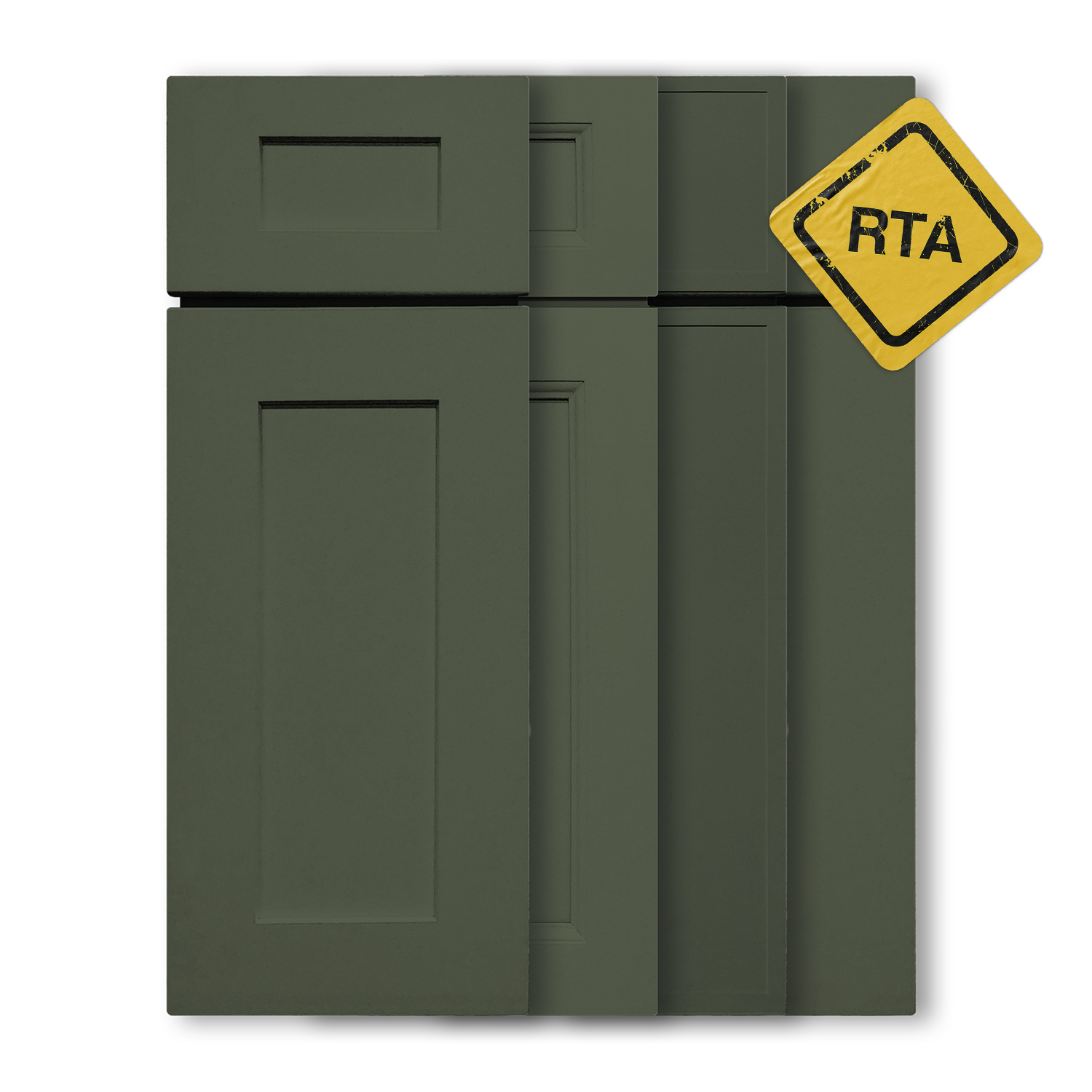 Forest Green Semi-Custom Cabinets (RTA)