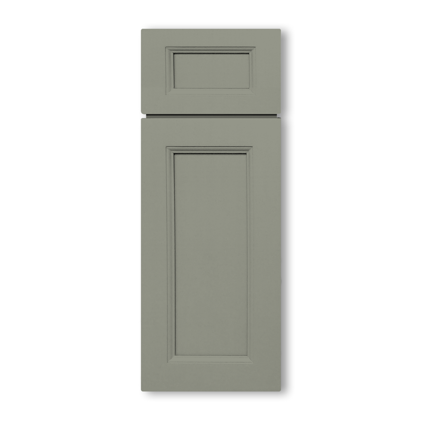 Modified Shaker Gray Green Cabinets