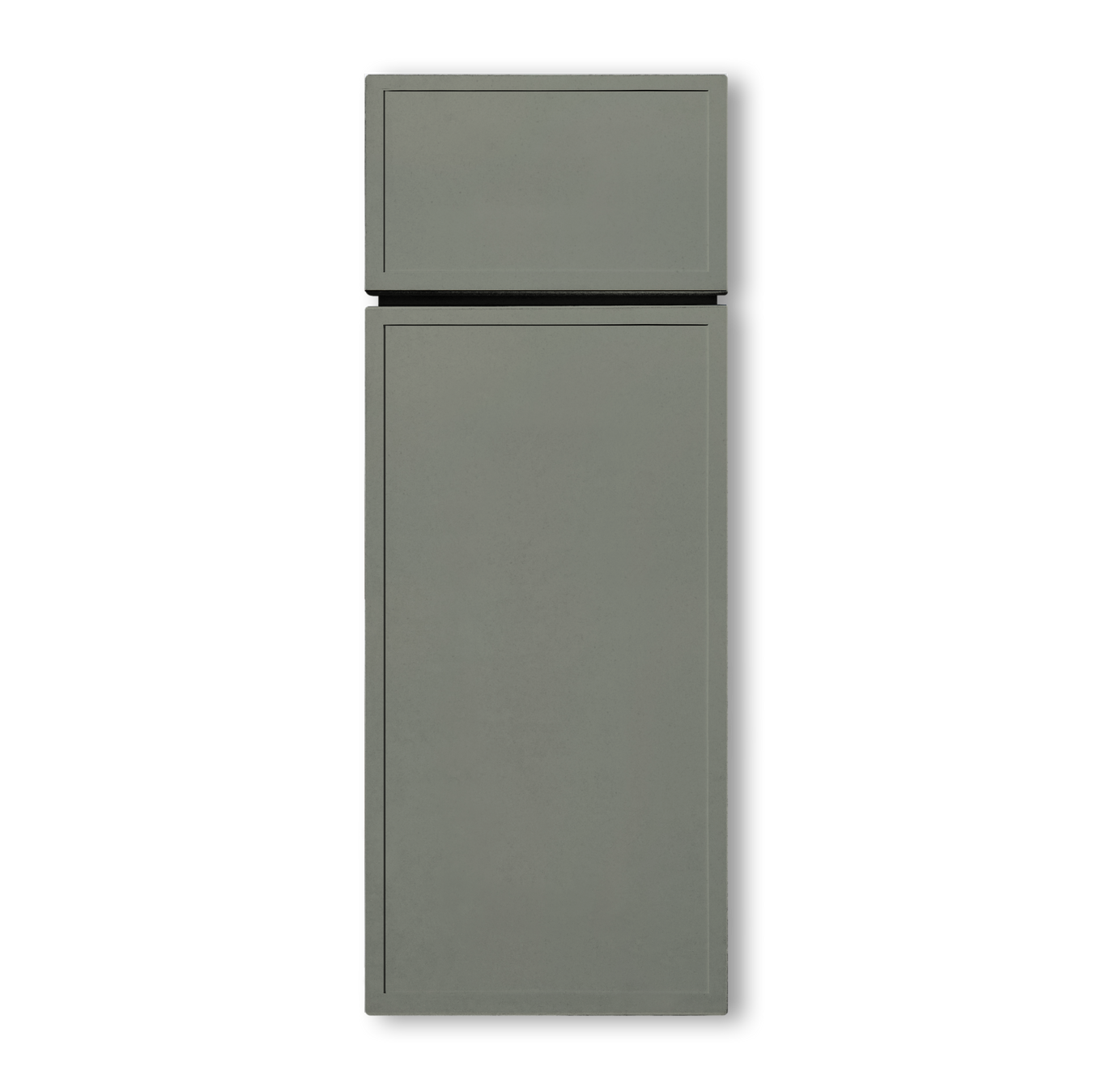 Slim Shaker Gray Green Cabinets