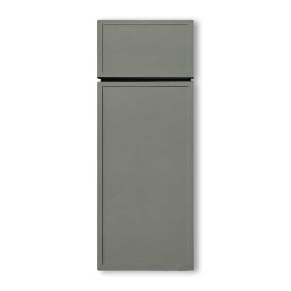 Slim Shaker Gray Green Cabinets