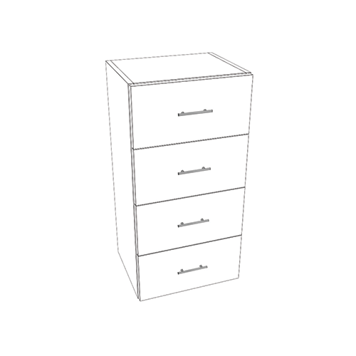 4 Drawer Short Tower Closet Module