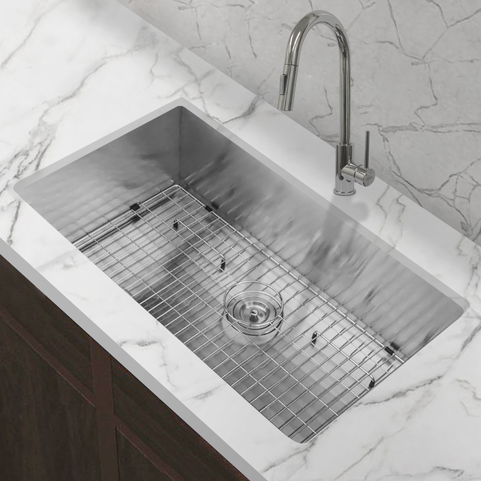 KBFMORE™ 32" Stainless Steel Single Bowl Zero Radius Kitchen Sink