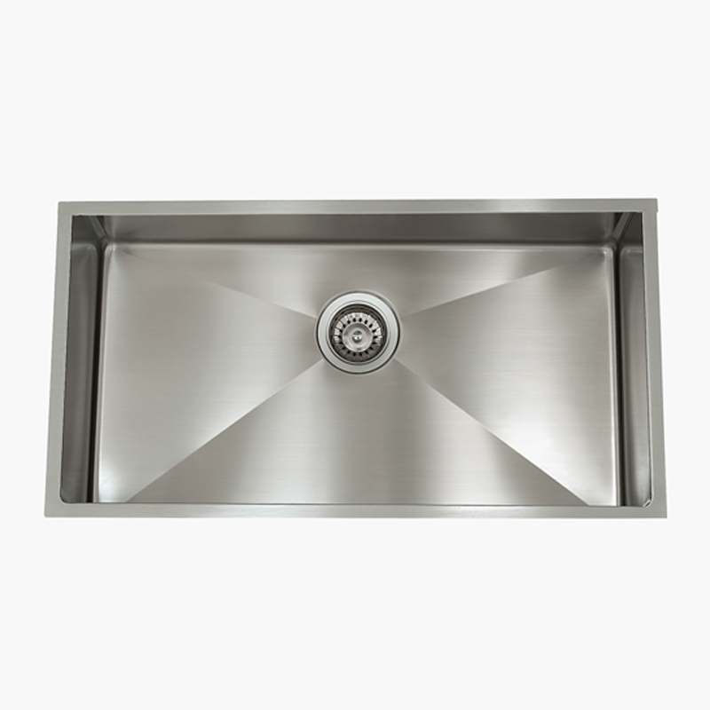 KBFMORE™ 32" Stainless Steel Single Bowl Zero Radius Kitchen Sink