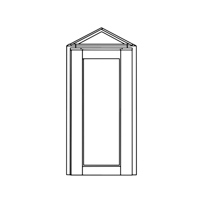 Angle Wall Cabinet (Modified Shaker White/Framed/RTA)