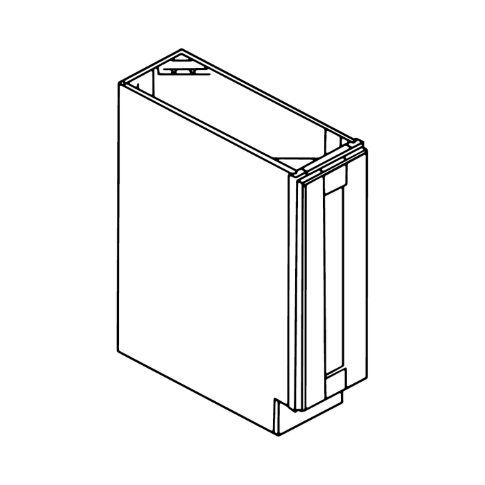 Single Full Height Door Base Cabinet (Modified Shaker Cream/Framed/RTA)