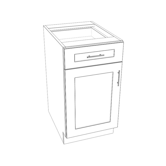 Single Door with Single Drawer Base Cabinet (Shaker Gray/Frameless/RTA)