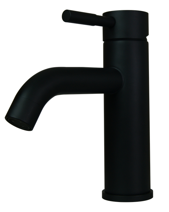 7-Inch Round Spout Single Handle Bathroom Faucet in Matte Black, B88BK