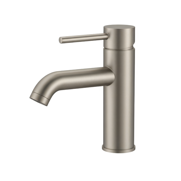 7-Inch Round Spout Single Handle Bathroom Faucet in Brushed Nickel, B80BN