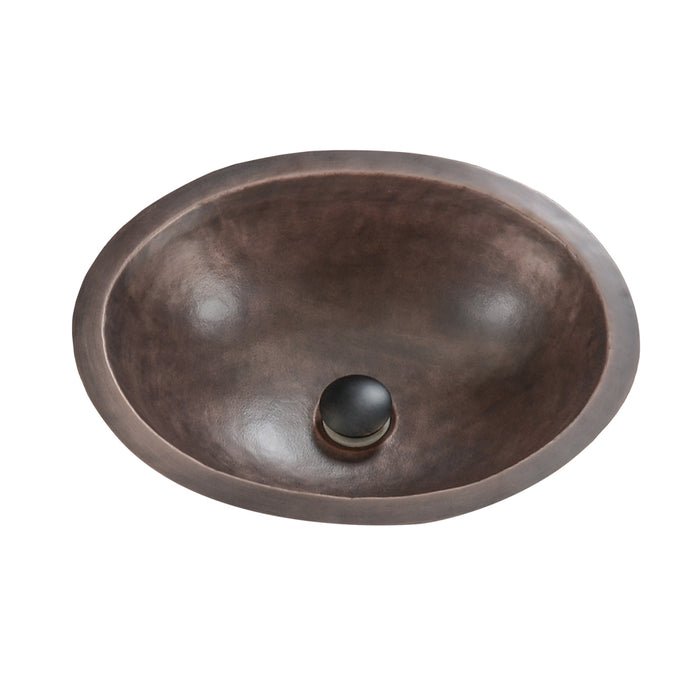 KBFMORE™ 19" Round Copper Undermount Bathroom Sink