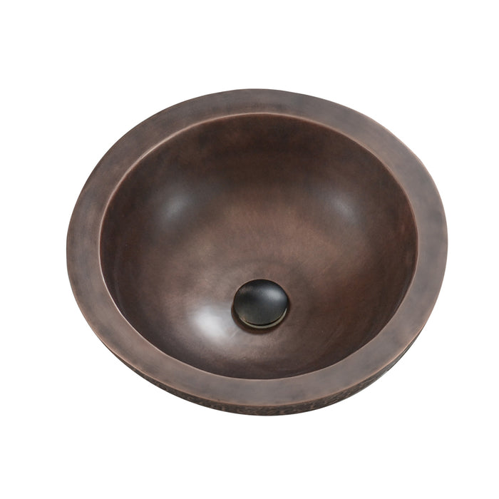 KBFMORE™ 17" Round Copper Vessel Bathroom Sink