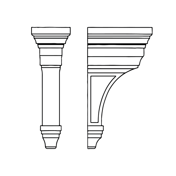 Shaker Corbel (Flat Greige)