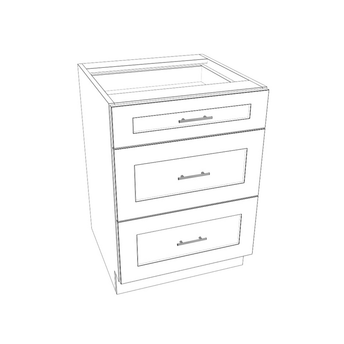 Drawer Base Cabinet (Modified Shaker Charcoal Gray/Frameless/Assembled)