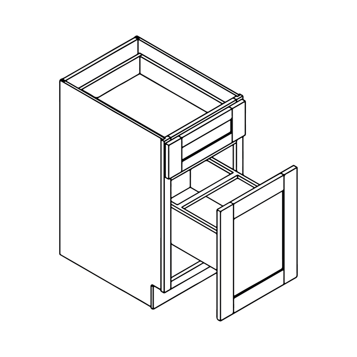 Pull Out Garbage Bin (Modified Shaker Emerald Green/Framed/RTA)