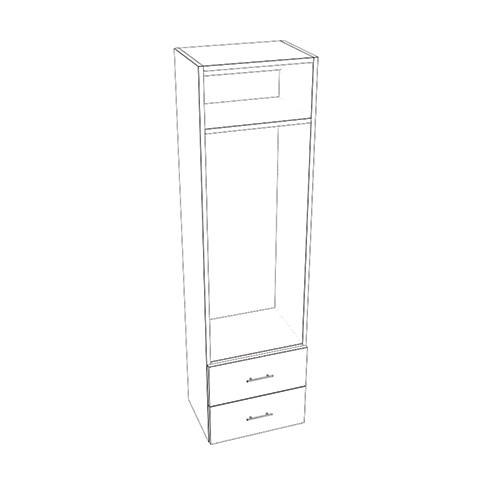 Hanging Tower with Drawers Closet Module