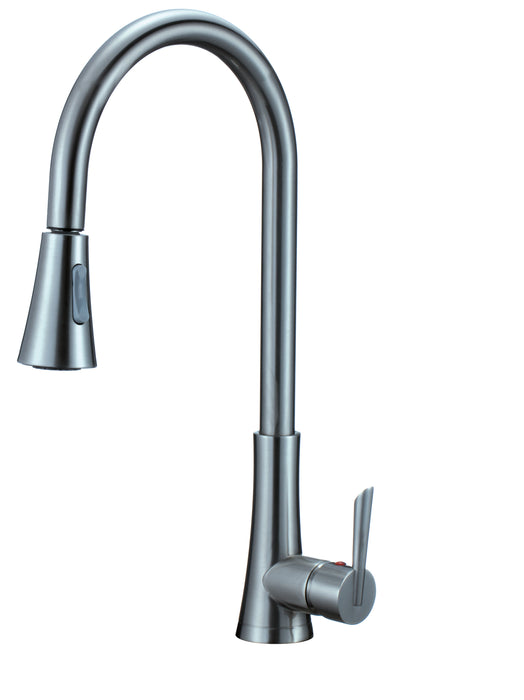 18-1/2 Inch Pull Down Dual-Function Spray Single Handle Kitchen Faucet in Polished Chrome, K72PC