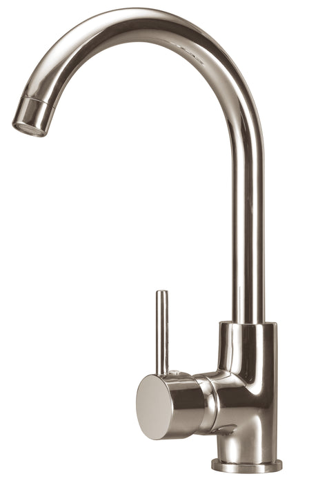 13-Inch Single-Handle Stationary Kitchen Faucet in Brushed Nickel, K46BN