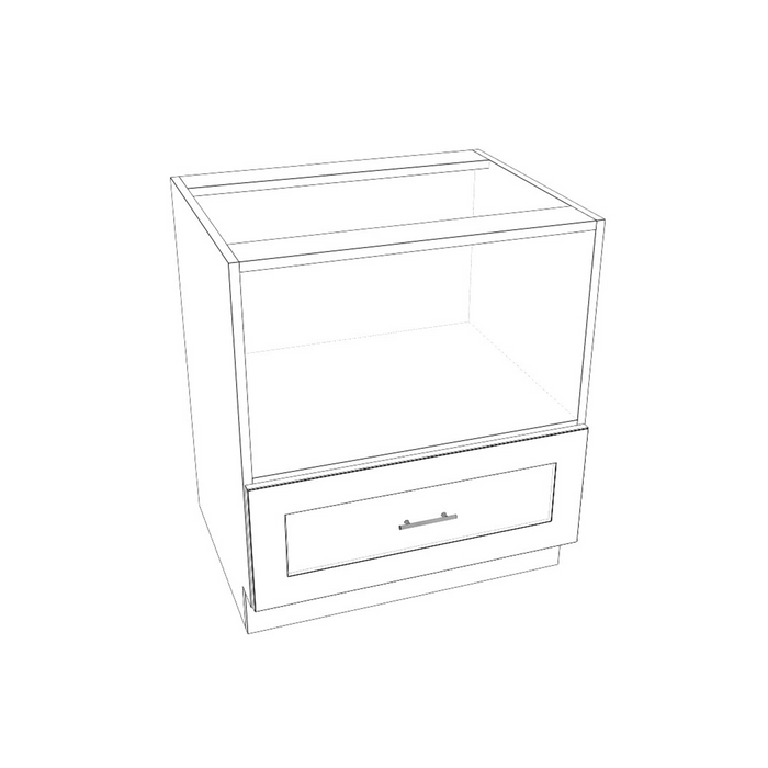 Microwave Base Cabinet (Modified Shaker Navy/Frameless/RTA)