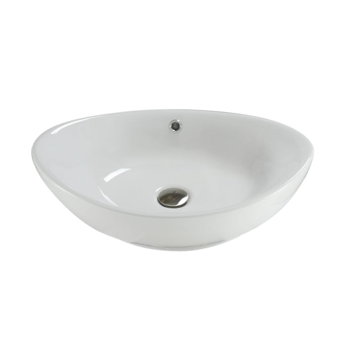 KBFMORE™ 20" Tub Shaped Porcelain Vessel Bathroom Sink