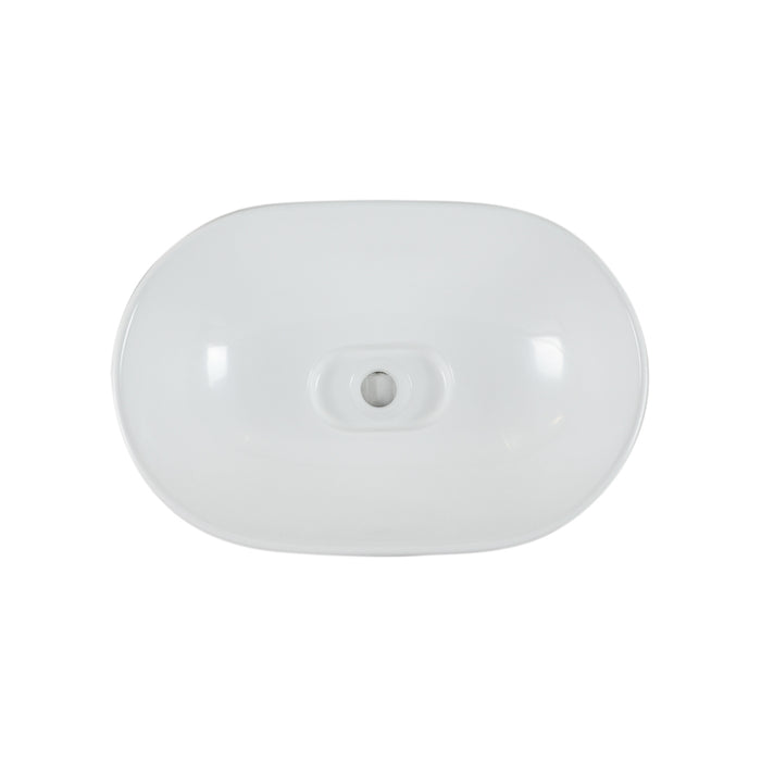 KBFMORE™ 24" Recessed Design Porcelain Vessel Bathroom Sink