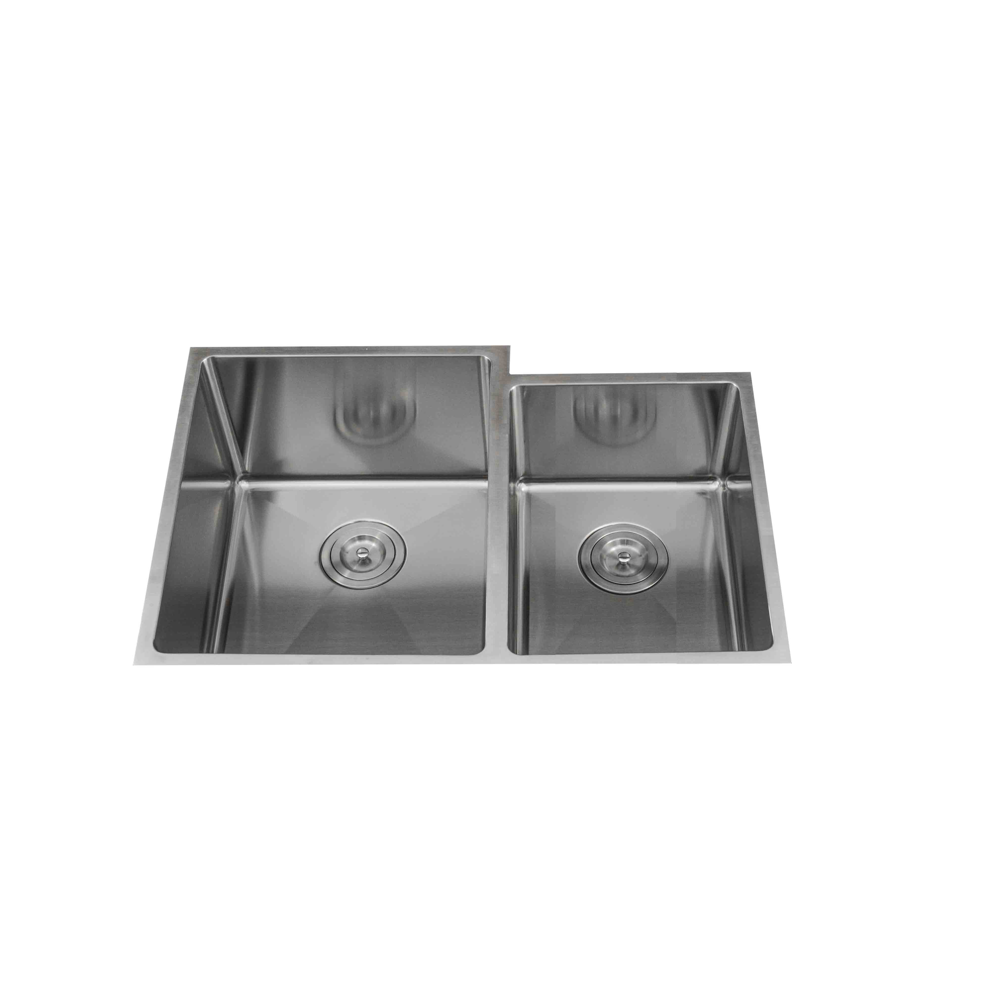 KBFMORE™ 31" Stainless Steel Double Bowl (60/40) 1/4" Radius Kitchen Sink