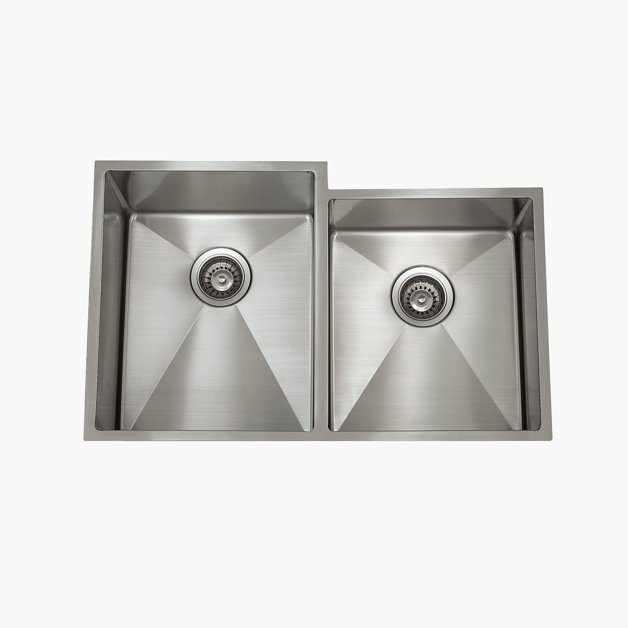 KBFMORE™ 31" Stainless Steel Double Bowl (60/40) Tight Radius Kitchen Sink