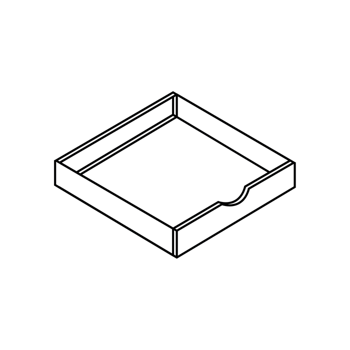 Roll-Out Tray (Modified Shaker Greige/Frameless/Assembled)