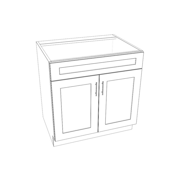 Sink Base Cabinet (Shaker Cream/Frameless/Assembled)