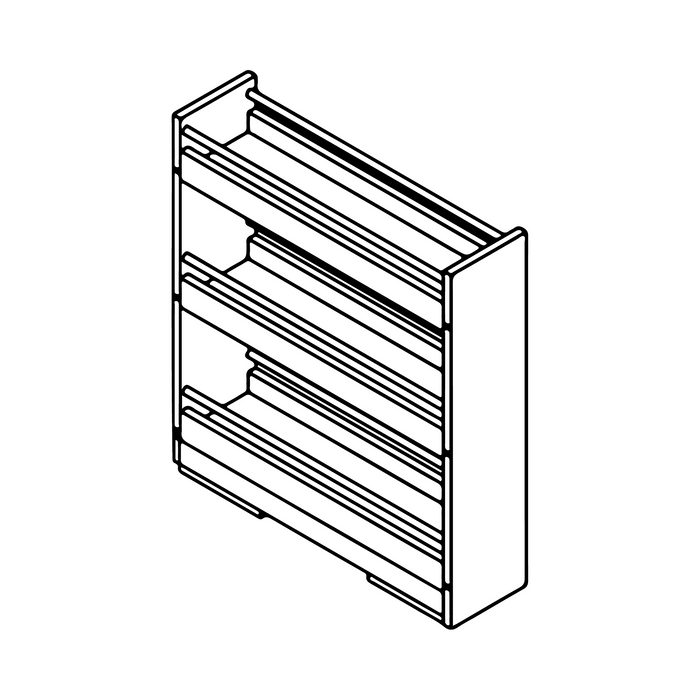 Pull Out Spice Shelf (Shaker Ebony/Frameless/Assembled)