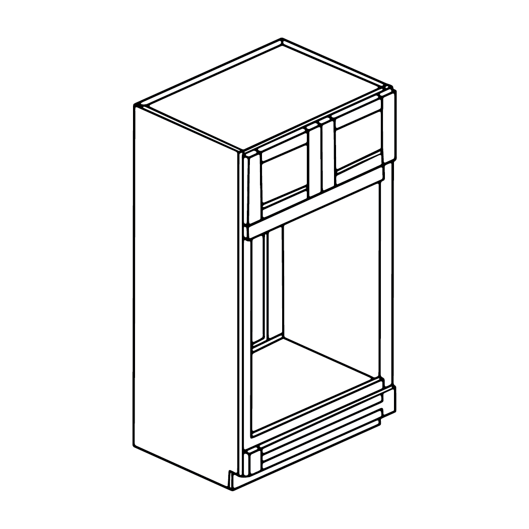 Tall Pantry & Oven Cabinet (Raised Panel Candelite, RTA)