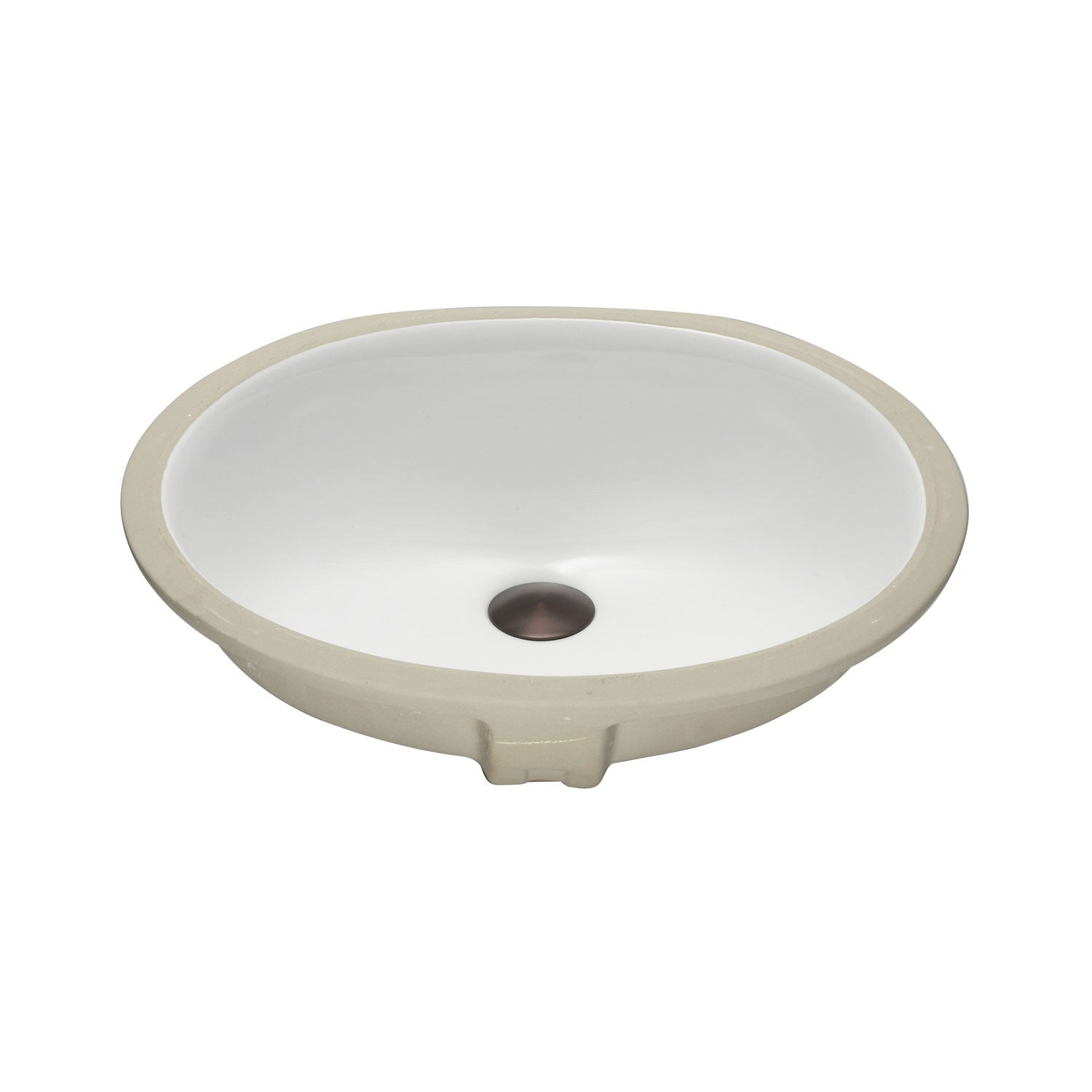 KBFMORE™ 19.5" Circular Porcelain Undermount Bathroom Sink